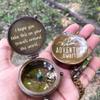 Personalized Compass Gift ; to My Son : to My dad ; to My Mom ; to My Girl ; Keepsake Gift ; Graduation Gift ; Brass Vintage Compass ; view 1