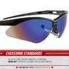 Glove Station Optic Max Safety Glasses for Men & Women, Anti-Fog & Scratch-Resistant Tactical Work Glasses  Eye Protection for Shooting, Construction, Flexible Frame, 1 Pair (Blue Mirrored) view 2