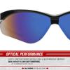Glove Station Optic Max Safety Glasses for Men & Women, Anti-Fog & Scratch-Resistant Tactical Work Glasses  Eye Protection for Shooting, Construction, Flexible Frame, 1 Pair (Blue Mirrored) view 3