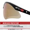 Glove Station Optic Max Safety Glasses for Men & Women, Anti-Fog & Scratch-Resistant Tactical Work Glasses  Eye Protection for Shooting, Construction, Flexible Frame, 1 Pair (Blue Mirrored) view 4