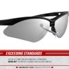 Glove Station Optic Max Safety Glasses for Men & Women, Anti-Fog & Scratch-Resistant Tactical Work Glasses  Eye Protection for Shooting, Flexible Frame, 1 Pair (Silver Mirrored) view 2