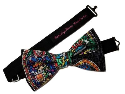 EmilyRose Couture Men's Special Characters Bow Ties Gamer Bow Ties Geek Bow Ties (Cotton, Link Stained Glass/Large)