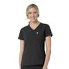 Carhartt Womens Women's Modern Fit Tuck-in Top Medical Scrubs Shirt, Black, 3X-Large US view 1