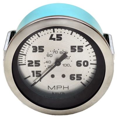 Teleflex Boat Speedometer Gauge 63475 | Bass Fishing 65 MPH 3 3/8 Inch Silver