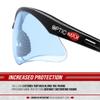 Glove Station Optic Max Safety Glasses for Men & Women, Anti-Fog & Scratch-Resistant Tactical Work Glasses  Eye Protection for Shooting, Hunting and Construction, Flexible Frame, 1 Pair (Light Blue) view 4