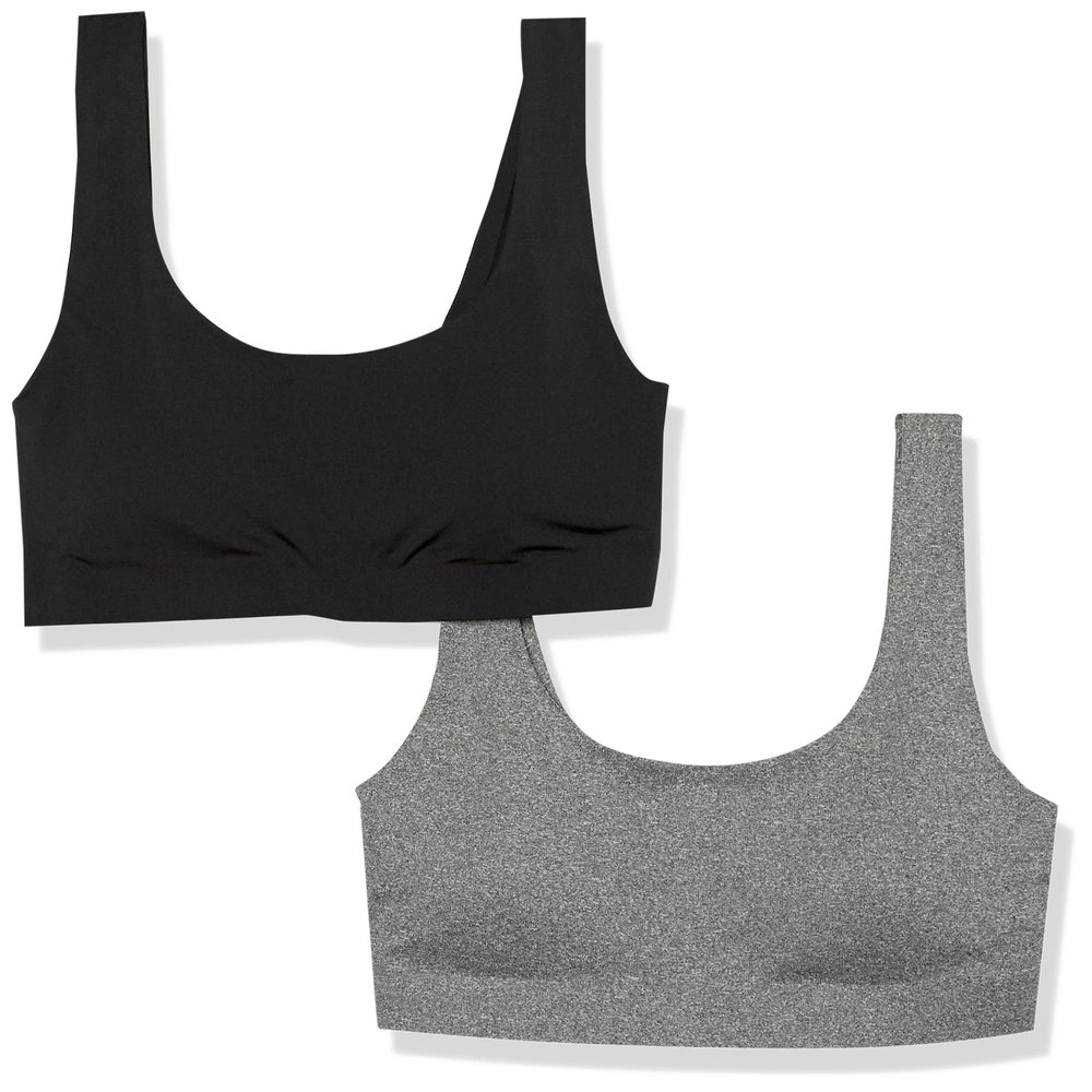Fruit of The Loom Girls Invisible Scoop Neck Bralette, 2-Pack