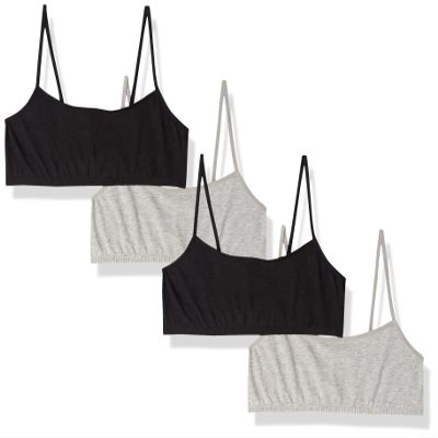 Fruit of The Loom Girls Cotton Training Bra, 4-Pack