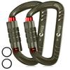 Rhino Produxs 12kN (2697 lbs) Heavy Duty Carabiner Clips, for Securing Pets, Outdoor, Camping, Hiking, Hammock, Dog Leash Harness, Keychains view 1