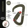 Rhino Produxs 12kN (2697 lbs) Heavy Duty Carabiner Clips, for Securing Pets, Outdoor, Camping, Hiking, Hammock, Dog Leash Harness, Keychains view 2