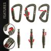Rhino Produxs 12kN (2697 lbs) Heavy Duty Carabiner Clips, for Securing Pets, Outdoor, Camping, Hiking, Hammock, Dog Leash Harness, Keychains view 4