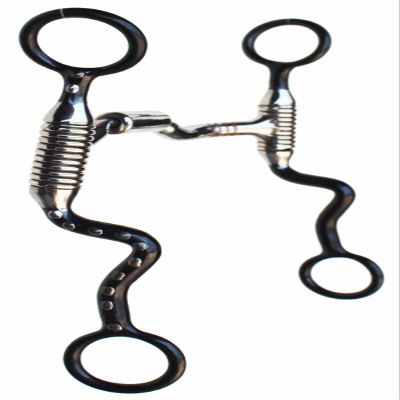 CHALLENGER Western 5" Comfort Jointed Low-Port Swivel Mouth Long Shank Futurity Bit 35636B