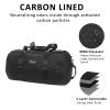 FIREDOG Smell Proof Duffle Bag, Large Smell Proof Bag for Travel Storage, Classic Black, with Lock, Classic Black, With Lock view 2