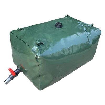 JIONET Folding Water Carrier Tank with Faucet, Emergency Water Storage Bladder Large-Capacity Water Container Collector Barrel for Storage Drinking Water (Color : Blue, Size : 500L)