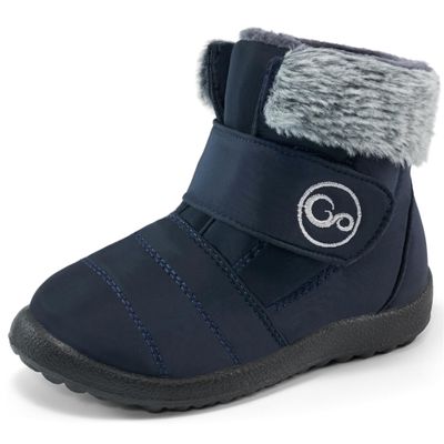 FUDYNMALC Girls Boys Winter Snow Boots - Comfortable Warm Toddler Winter Shoes Waterproof Lightweight Kids Ankle Booties Outdoor Walking