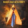 Supa Ant Silicone Fire Cloak for Fireproof Suit Emergency Blanket for Home and Kitchen - Emergency Poncho as Heat Shield Blanket - Fire Resistant Hoodie - Escape Suit with Cape and Hood (47x39 in.- S) view 4