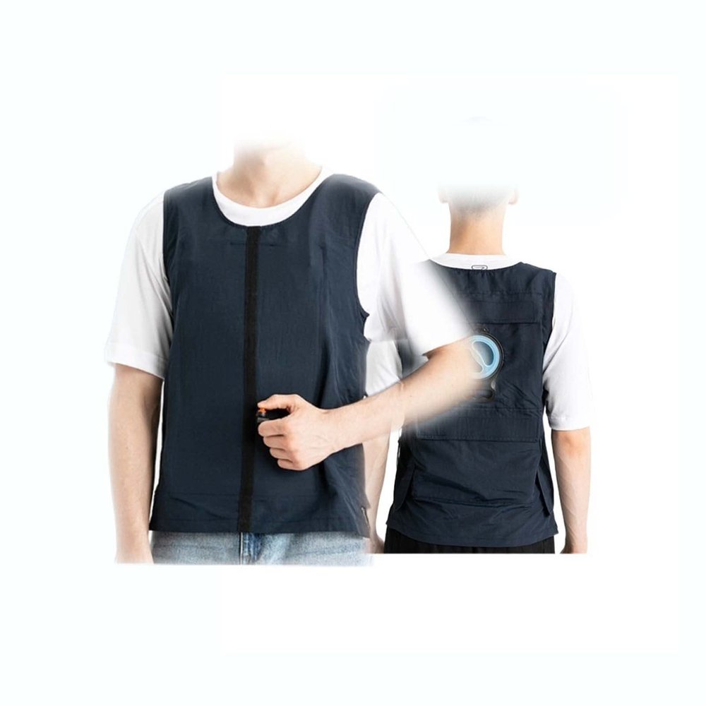 ALODD Cool Vest Reusable Flexible Cooling Vest 240ML Water Circulation, Rapid Heat Dissipation in 15 Seconds Sports Vest Jacket (Color : Blue, Size : X-Large)