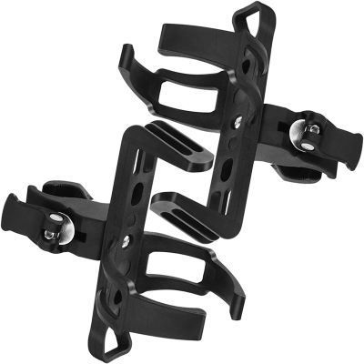 2 Pack Bike Bottle Holder, Universal Bicycle Water Bottle Cage Holder, Water Cup Holder for Bike Stroller Walker, Adjustable Mountain Bike Drink Cup with 360 Degree Rotating for Cycling MTB Black.