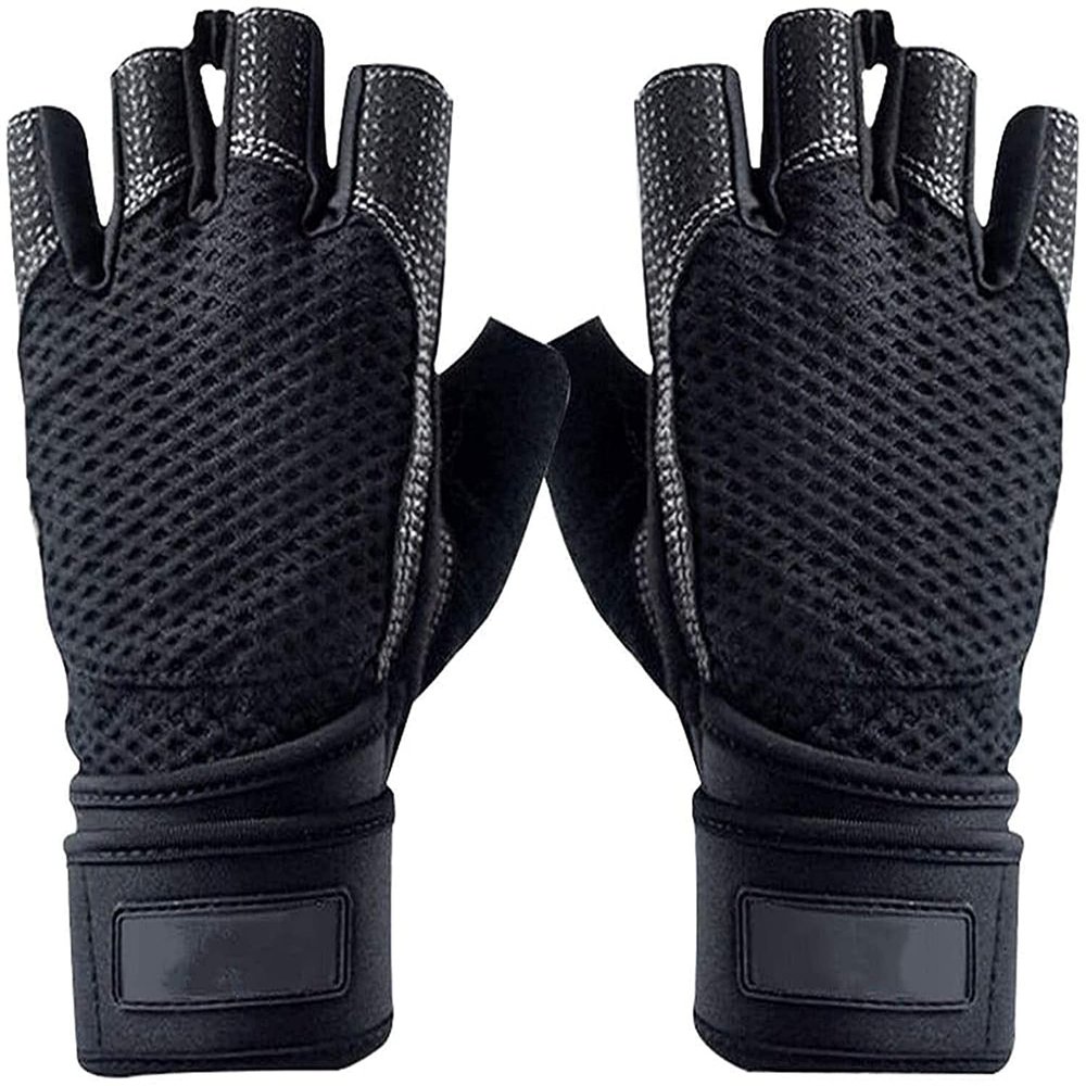 Cycling Gloves Bike Gloves Half Finger Sport Gloves Padded Weight Lifting Gloves, Gym Gloves, Workout Gloves, Rowing Gloves, Exercise Gloves for Powerlifting, Fitness, Cross Training for Men Women