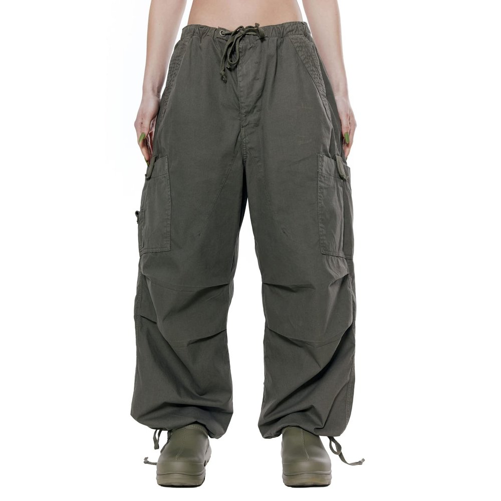 Womens Baggy Cargo Pants Casual Low Waist Adjustable Drawstring Joggers Sweatpants Trousers Punk Streetwear
