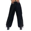 Womens Baggy Cargo Pants Casual Low Waist Adjustable Drawstring Joggers Sweatpants Trousers Punk Streetwear Small view 3