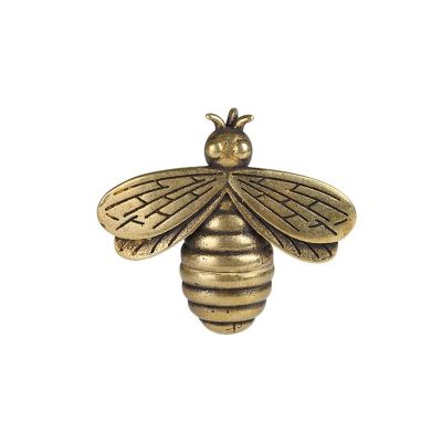 Retro Bee Statue DIY Jewelry Accessories, Insect Sculpture Punk Pendant Handmade Brass Keychain Bag Pendant Study Paperweight Decor