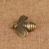 Retro Bee Statue DIY Jewelry Accessories, Insect Sculpture Punk Pendant Handmade Brass Keychain Bag Pendant Study Paperweight Decor view 3