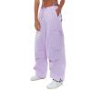 Womens Baggy Cargo Pants Casual Low Waist Adjustable Drawstring Joggers Sweatpants Trousers Punk Streetwear view 2