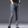 Men's Skinny Slim Fit Stretch Jeans Tapered Leg Denim Pencil Pants Lightweight Classic 5 Pocket Jean Trousers (Light Grey,28) view 3