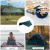 XIANGBINXUAN Tent Tarp Waterproof Camping Tarp Shelter Has a Hammock, UV Protection Ripstop Nylon Portable Hammock Tent Tarp Sunshade HEX Shape Hammock Rain Fly for Hiking Travel (Green) view 4