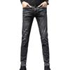 Men's Skinny Slim Fit Stretch Jeans Tapered Leg Denim Pencil Pants Lightweight Classic 5 Pocket Jean Trousers (Grey,34) view 1