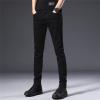 Men's Skinny Slim Fit Stretch Jeans Tapered Leg Denim Pencil Pants Lightweight Classic 5 Pocket Jean Trousers (Black,38) view 2
