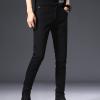 Men's Skinny Slim Fit Stretch Jeans Tapered Leg Denim Pencil Pants Lightweight Classic 5 Pocket Jean Trousers (Black,38) view 3