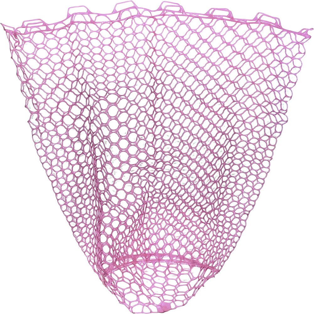 Prox PX89419P60 Rubber Landing Net Replacement for 19 Type Depth 23.6 inches (60 cm) Net Pink