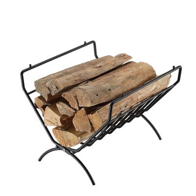 CAMPINGMOON Small Decorative Firewood Rack Log Rack Indoor Outdoor Steel Log Rack T-285, T-285A (JP Style Black)