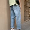 Maiyifu-GJ Ripped Distressed Jeans for Men Slim Fit Straight Leg Crop Denim Pants Destroyed Regular Fit Casual Jean Trousers (Blue,Large) view 2