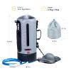yETO 12L/3.17 Gallons Portable Camping Shower Portable Shower for Camping Camp Shower Solar Shower Outside Shower with Pressure Foot Pump and Handy Nozzle Camping Showers Camping Shower Bag, GREY-12L view 2