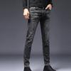 Men's Skinny Slim Fit Stretch Jeans Tapered Leg Denim Pencil Pants Lightweight Classic 5 Pocket Jean Trousers (Grey,33) view 3