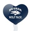 GRAPHICS & MORE University of Nevada, Reno Wolf Pack Heart Love Cupcake Picks Toppers Decoration Set of 6 view 2