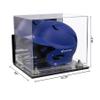 Better Display Cases Acrylic Baseball Batting Helmet Display Case with Mirror, Silver Risers , Wall Mount and Mirror Base(V22/A012) view 2