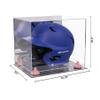 Better Display Cases Acrylic Baseball Batting Helmet Display Case with Mirror, Pink Risers and Mirror Base(V22/A012) view 2