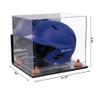 Better Display Cases Acrylic Baseball Batting Helmet Display Case with Mirror, Orange Risers , Wall Mount and Mirror Base(V22/A012) view 2
