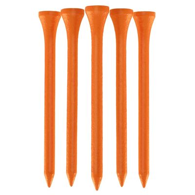100 PCS Bamboo Golf Tees | Multiple Colours & Sizes | Castle Golf Tees | Standard Golf Tees | Eco Friendly & Sustainable Bamboo Golf Tees (83mm Neon Orange)