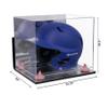 Better Display Cases Acrylic Baseball Batting Helmet Display Case with Mirror, Pink Risers , Wall Mount and Mirror Base(V22/A012) view 2