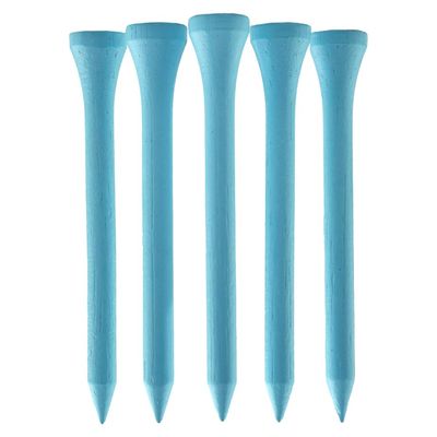 TH Golf 100 PCS Wooden Golf Tees - Multiple Colours & Sizes (70mm Light Blue)