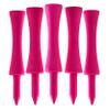 100 PCS Bamboo Golf Tees | Multiple Colours & Sizes | Castle & Standard Tees | Eco-Friendly & Sustainable (59mm Castle Neon Bright Pink)