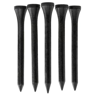 TH Golf 100 Pack Wooden Golf Tees | Multiple Colors & Sizes | Castle Premium Tees (70mm Black)