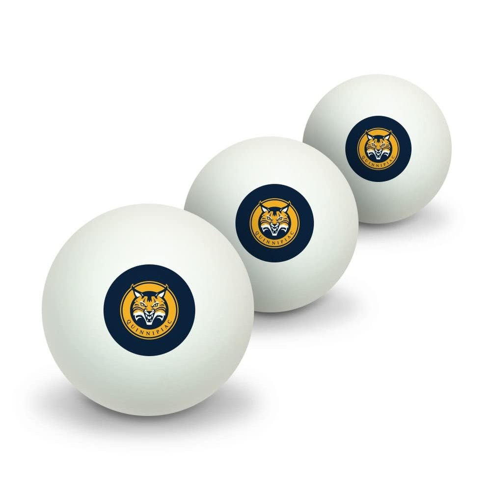 GRAPHICS & MORE Quinnipiac University Primary Logo Novelty Table Tennis Ping Pong Ball 3 Pack