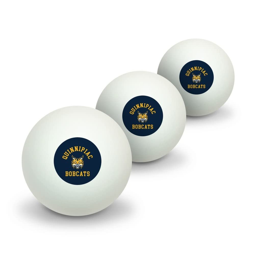 GRAPHICS & MORE Quinnipiac University Bobcats Logo Novelty Table Tennis Ping Pong Ball 3 Pack