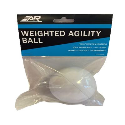 A&R Sports Field/Street Hockey Weighted Agility Ball, White, 5 OZ. / 63MM