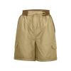 XUNRYAN Women's Cargo Shorts Summer Athletic Outdoor Hiking Bermuda Shorts with Pockets Drawstring Loose Fit Joggers Brown view 2